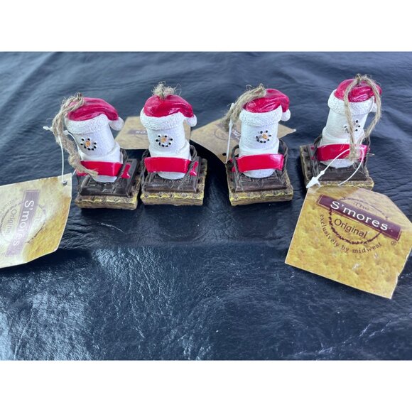 Midwest-CBK Other - 4 Original S'mores Snowman Christmas Tree Ornaments 2010 Retired Bed Bath Beyond